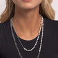 Boxy Brilliance - White Necklace