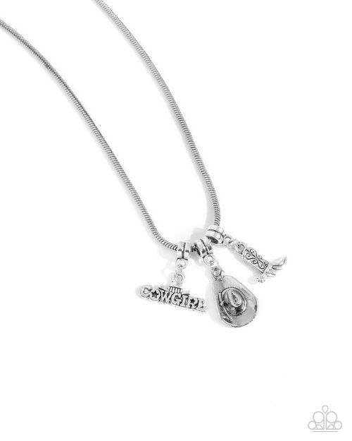 Boy Meets COWGIRL - Silver Necklace