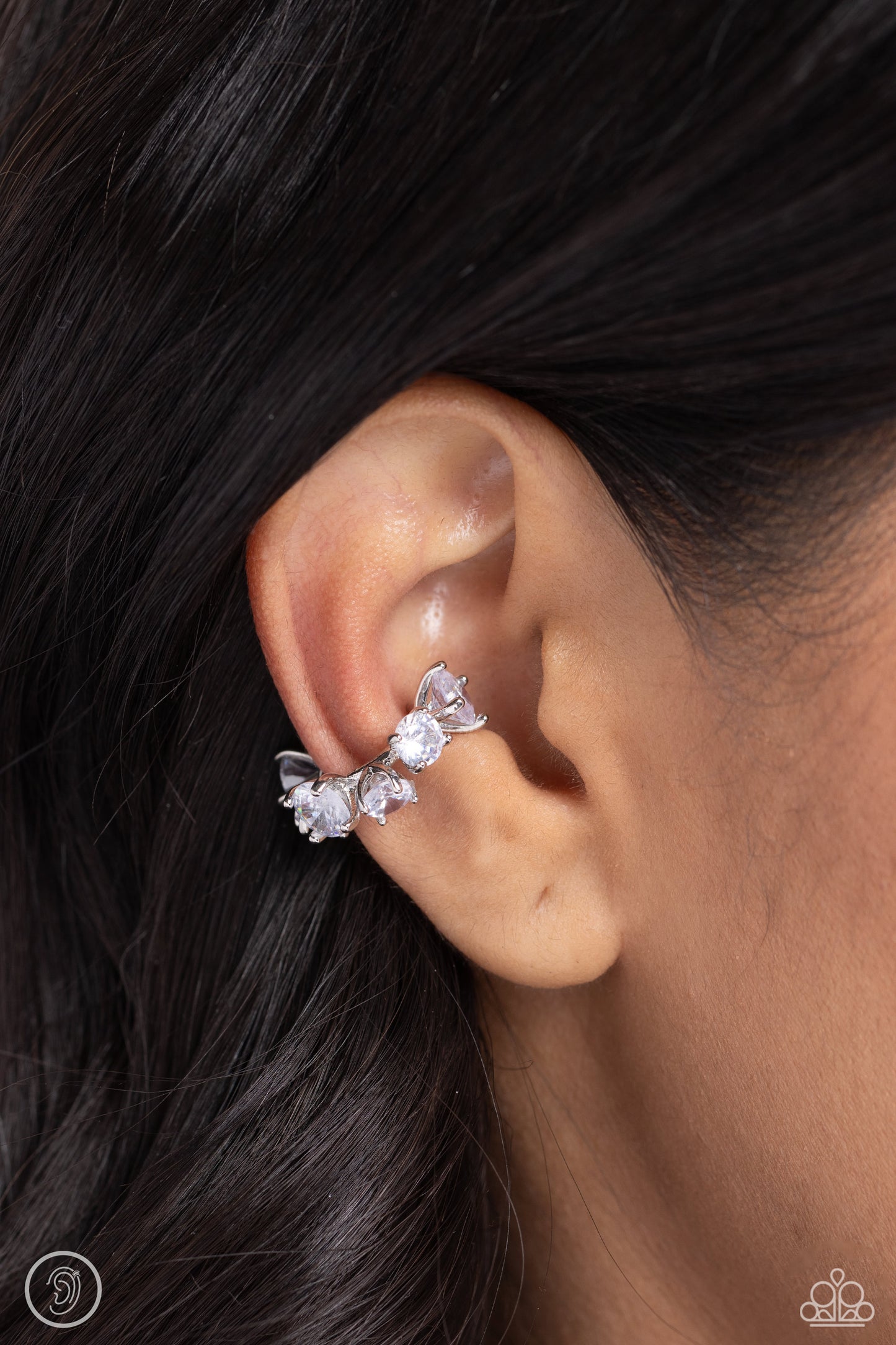 Breathtaking Blend - White Earring