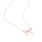 Bridesmaid Bow - Rose Gold Necklace