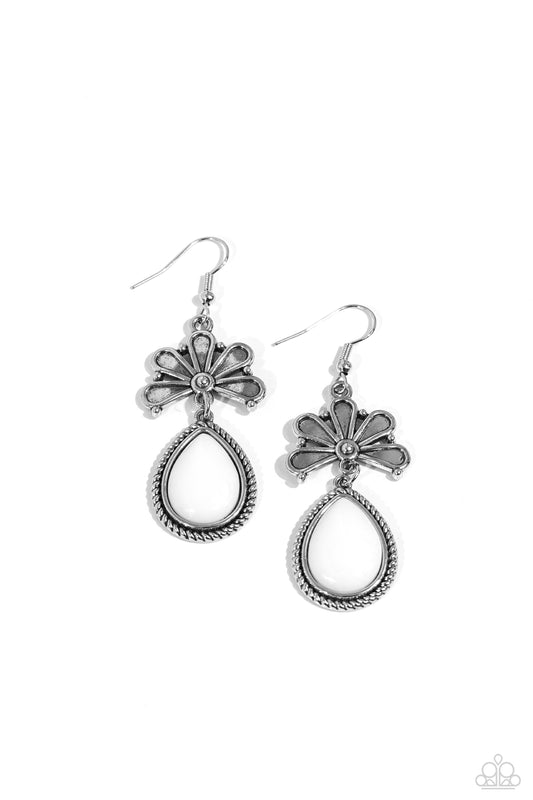 Brightly Blooming - White Earring