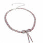 Buckingham Bow - Pink Necklace
