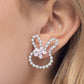 Bunny Backdrop - Pink Earring
