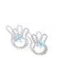 Bunny Backdrop - Blue Earring