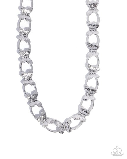Butterfly Build - Silver Necklace and Fluttering Fabrication - Silver Bracelet - Complete Look