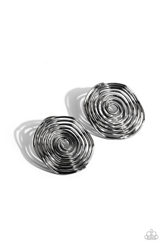 COIL Over - Black Earring