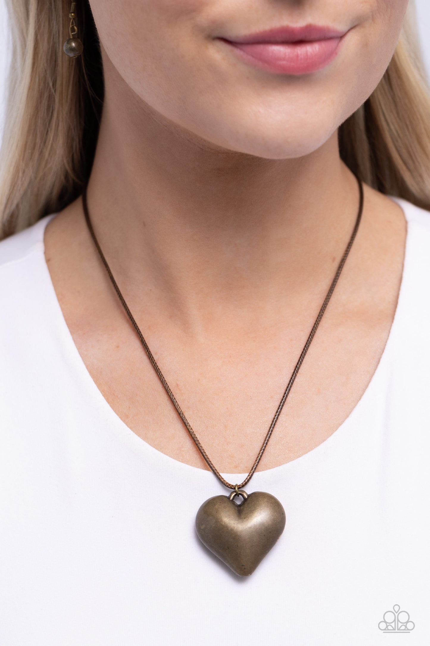 CORDED Love - Brass Necklace
