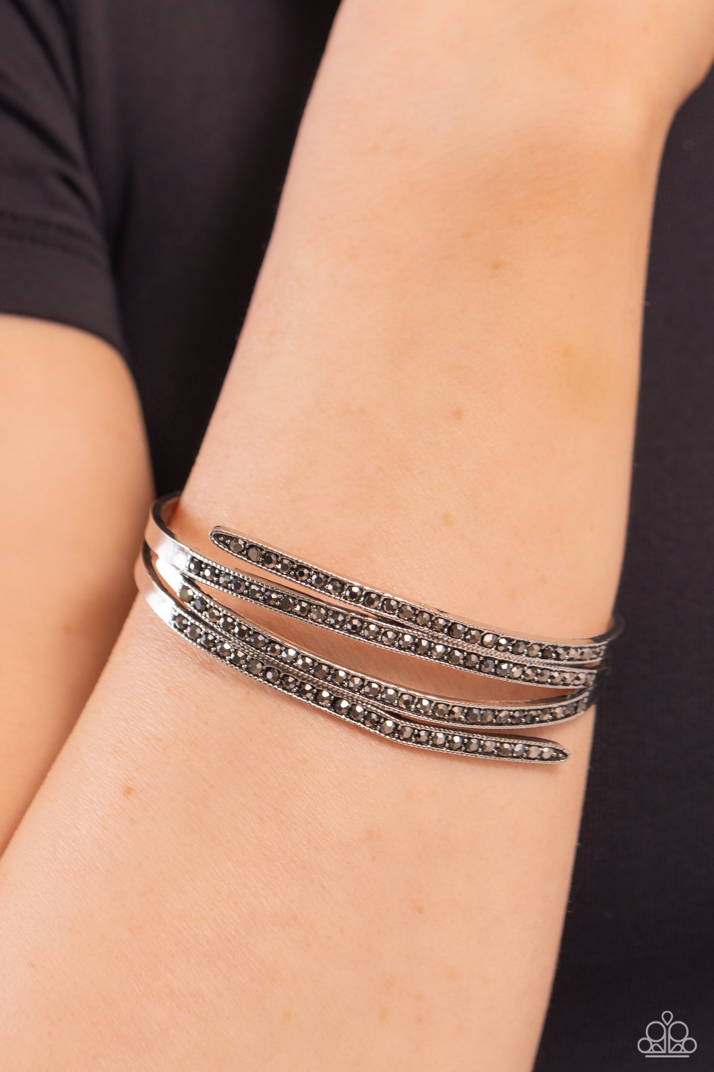 CURVED Lines - Silver Bracelet