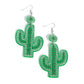 Cactus Cameo - Green Earring