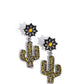 Cactus Cascade - Yellow Necklace and Cactus Cause - Yellow Earring  - Complete Look