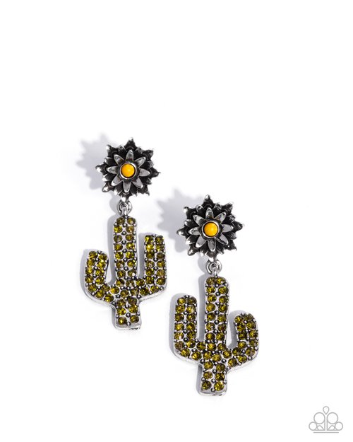 Cactus Cascade - Yellow Necklace and Cactus Cause - Yellow Earring  - Complete Look