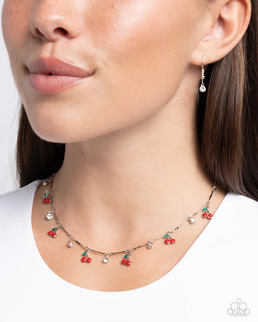 California Cherries - Red Necklace