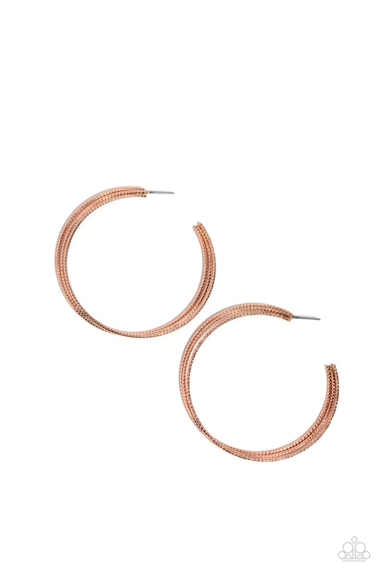 Candescent Curves - Copper Earring