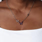 Cant BUTTERFLY Me Love - Purple Necklace