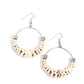 Capriciously Crimped - White Earring