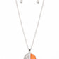 Captivating Contrast - Orange Necklace