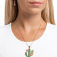 Carefree Cactus - Copper Necklace