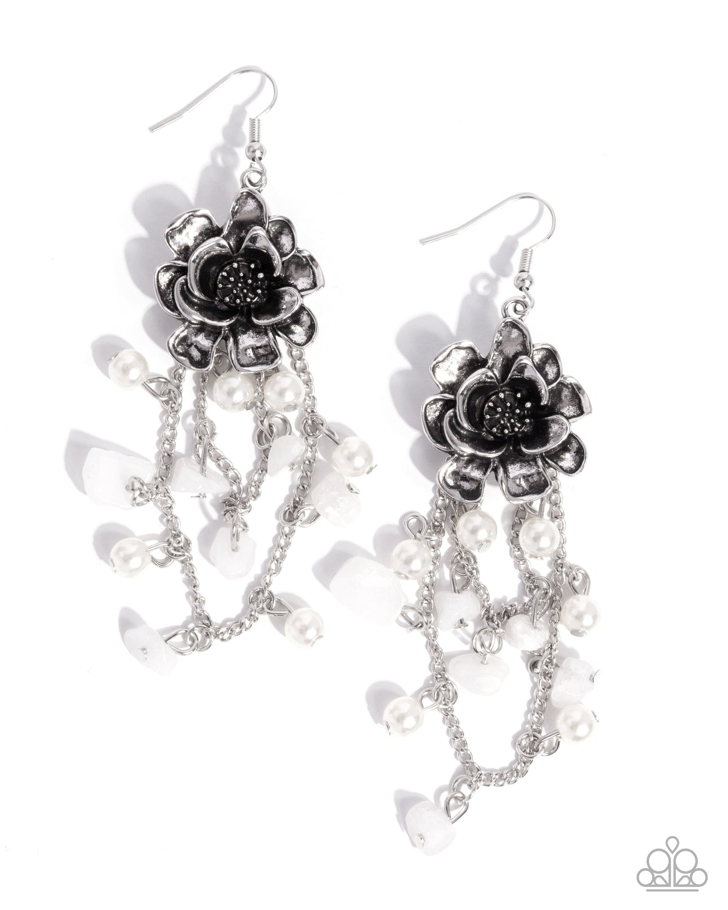Carefree Cascade - White Earring