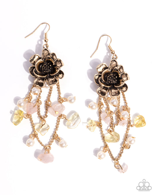 Carefree Cascade - Yellow Earring
