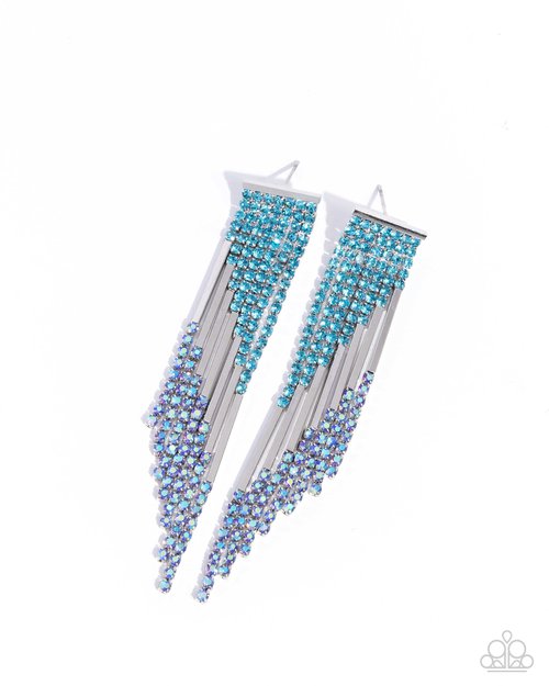 Careless Cascade - Blue Earring