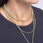 Caring Cascade - Green Necklace