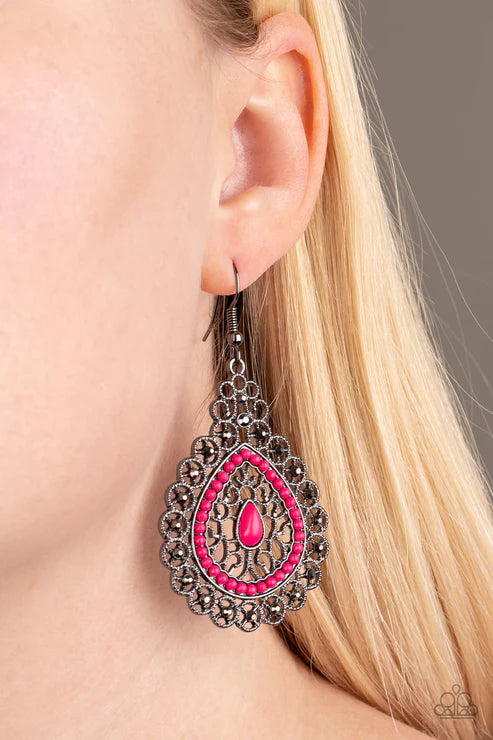 Carnival Courtesan - Pink Earring