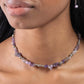 Carved Confidence - Purple Necklace