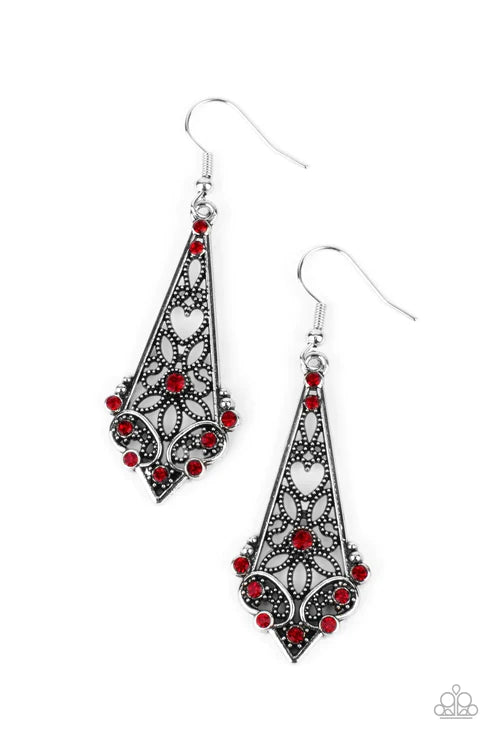 Casablanca Charisma - Red Earring