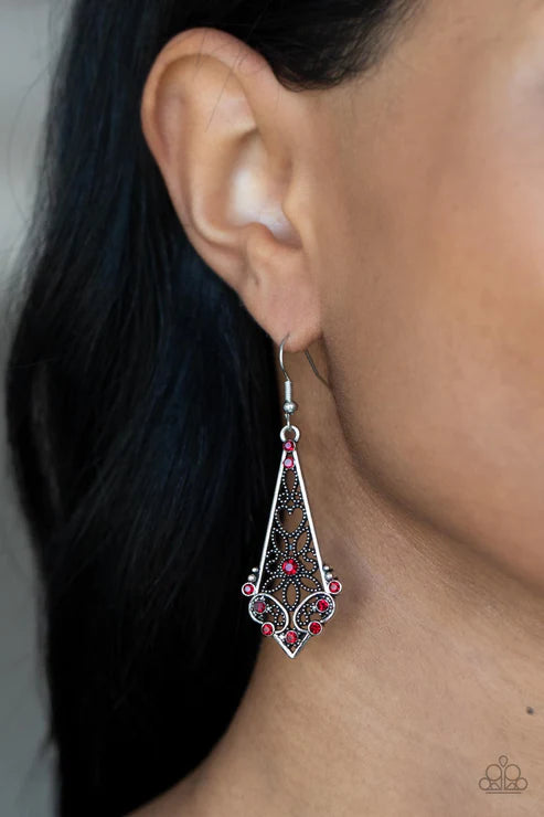 Casablanca Charisma - Red Earring
