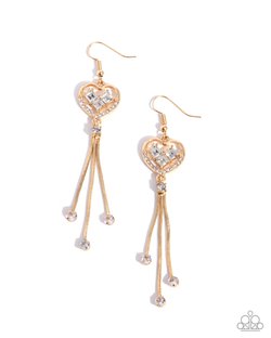 Cascading Character - Gold Earring