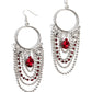 Cascading Clash - Red Earring
