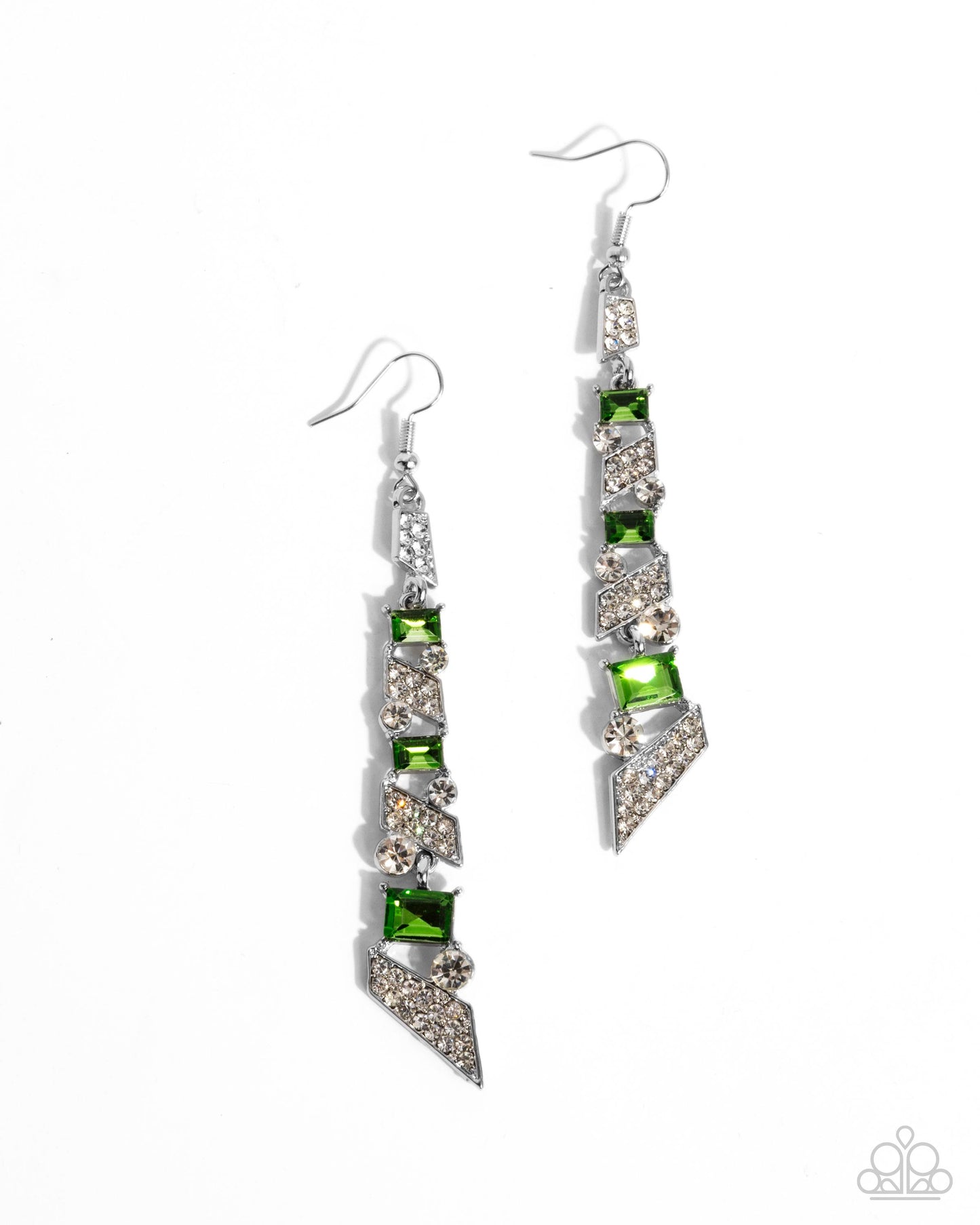 Cascading Cred - Green Earring
