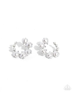 Castle Courting - White Earring