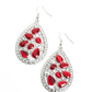 Cats Eye Class - Red Earring