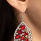 Cats Eye Class - Red Earring