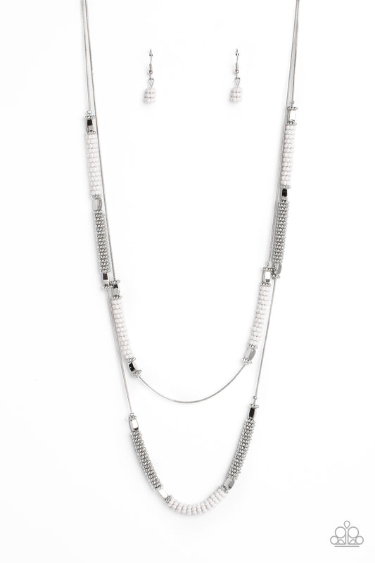Caviar Chic - White Necklace