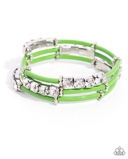 Certainly Coiled - Green Bracelet