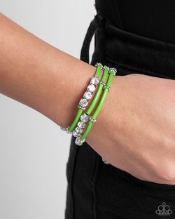 Certainly Coiled - Green Bracelet