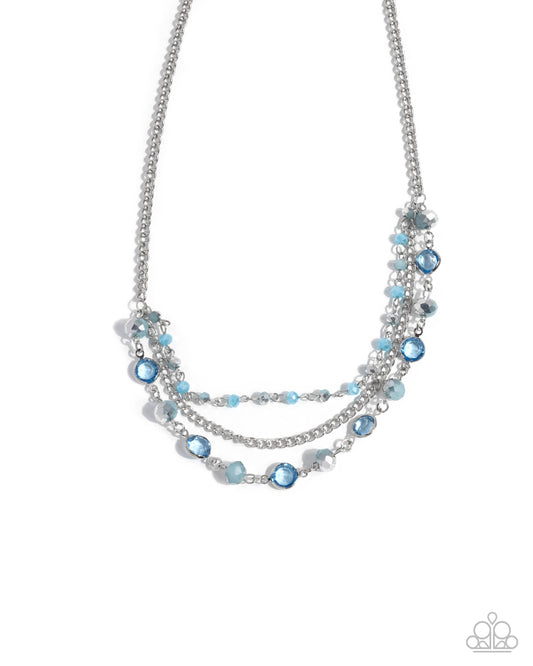 Charismatic Cascade - Blue Necklace