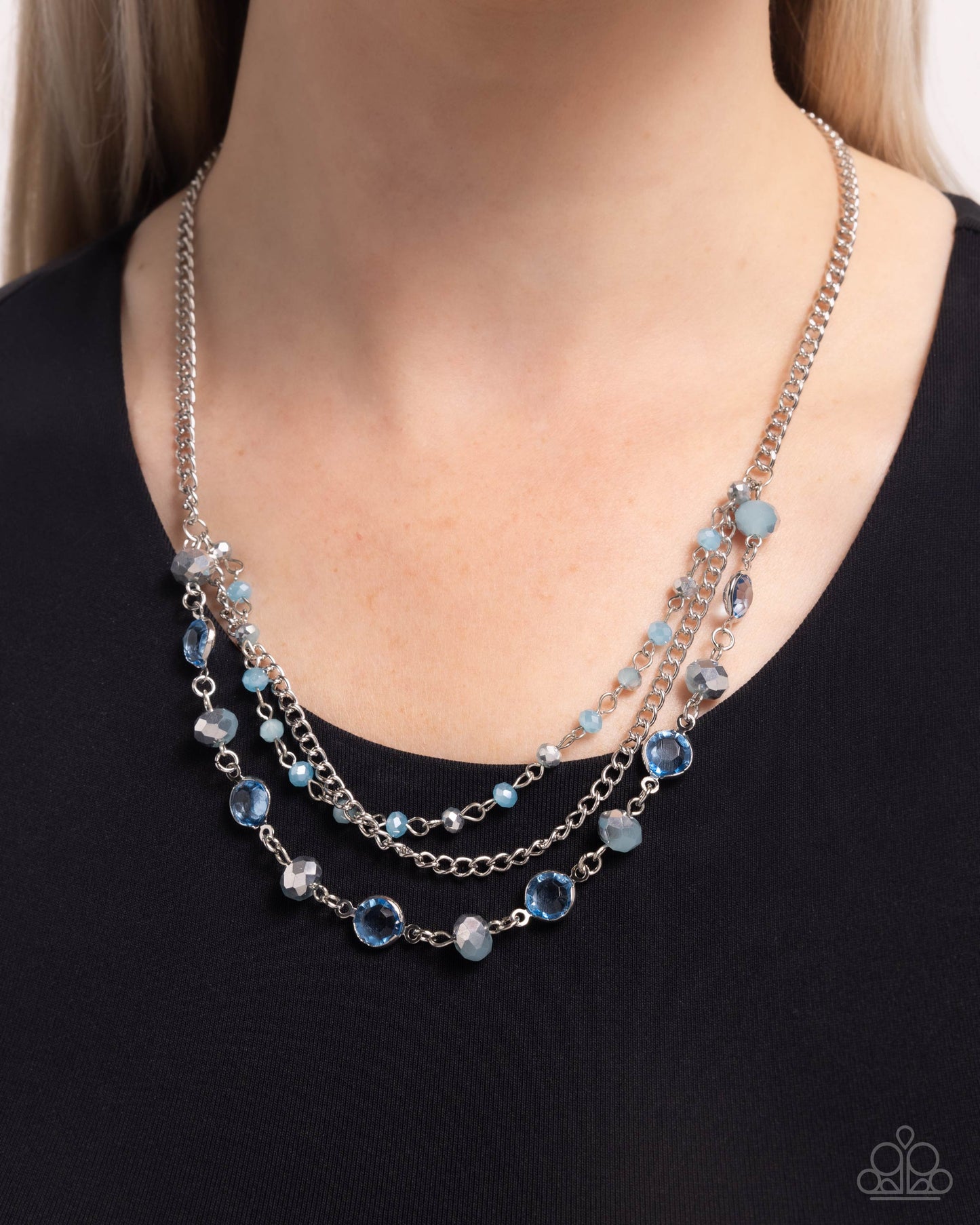 Charismatic Cascade - Blue Necklace