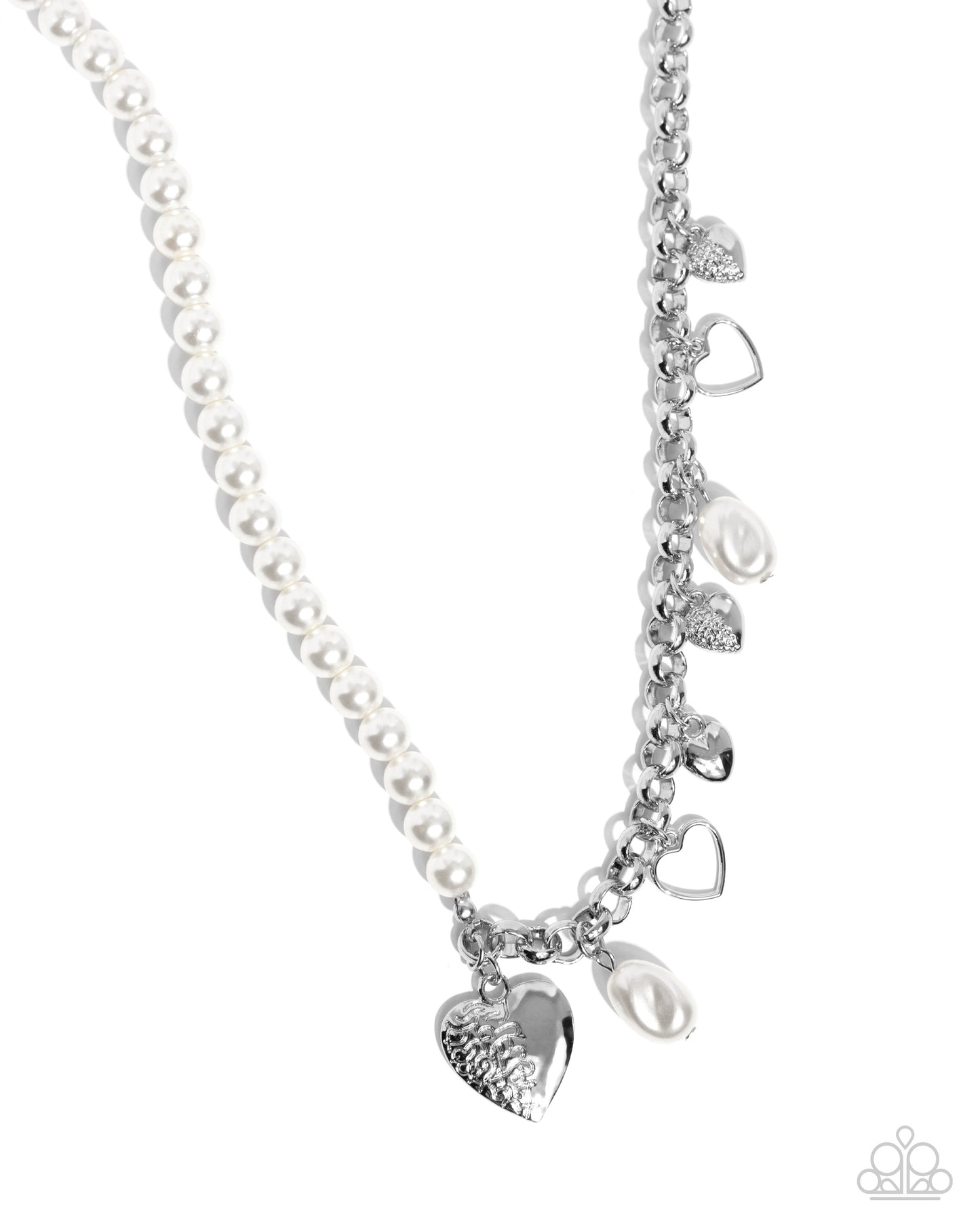 Charming Competitor - White Necklace