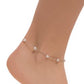 Charming Court - White Anklet