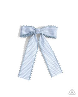 Checkered Chic - Blue Hair Clip