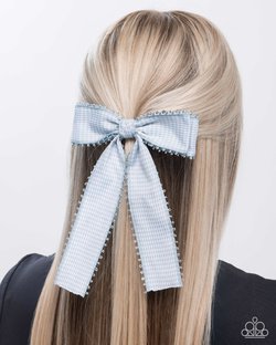 Checkered Chic - Blue Hair Clip