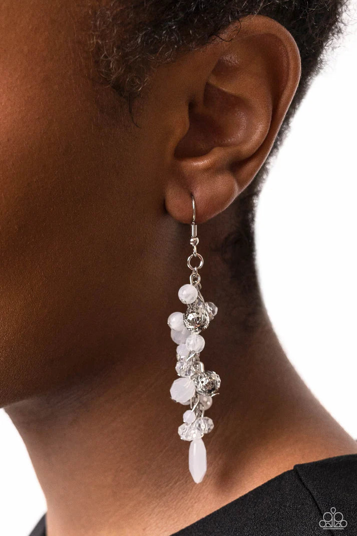 Cheeky Cascade - White Earring