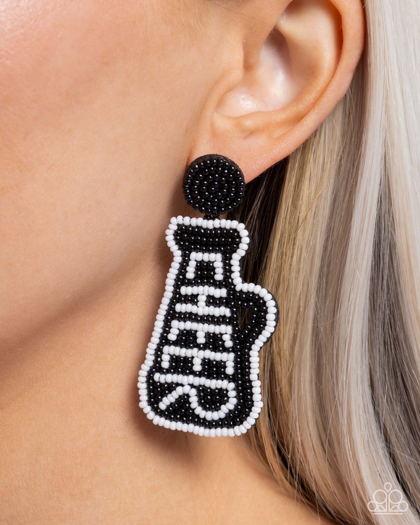 Cheer Captain - Black Earring