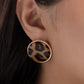 Cheetah Centerpiece - Gold Earring