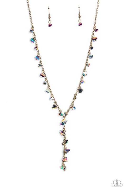 Chiseled Catwalk - Brass Necklace