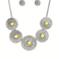 Chrysanthemum Craze - Yellow Necklace