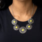 Chrysanthemum Craze - Yellow Necklace